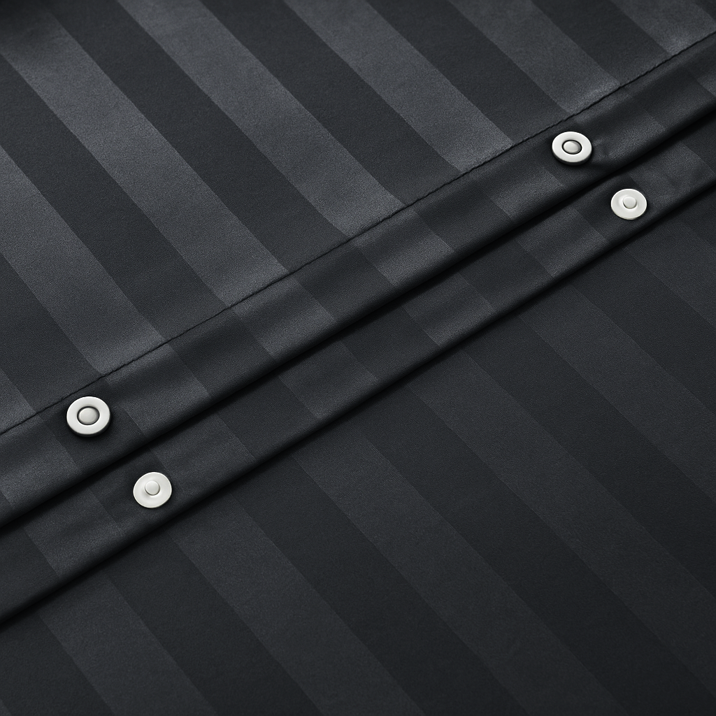 Black Stripes Duvet Cover Set 6Pcs