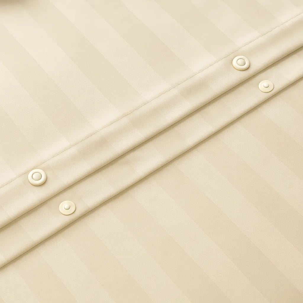 Cream Stripes Duvet Cover Set 6PCS