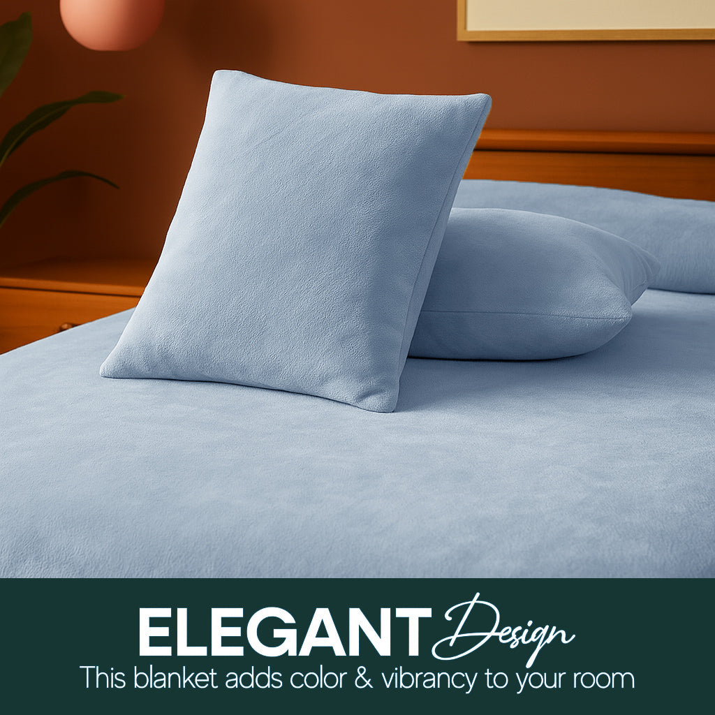 All-Season Cozy Fleece Set – Light Blue