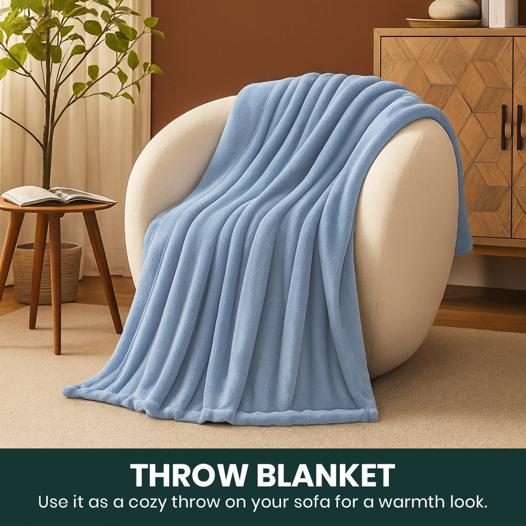 All-Season Cozy Fleece Set – Light Blue