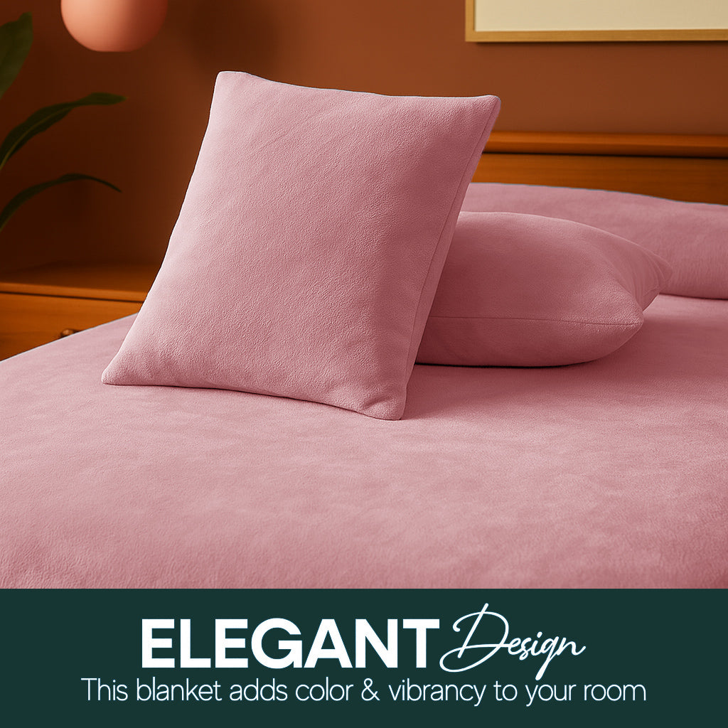 All-Season Cozy Fleece Set – Dusky Rose