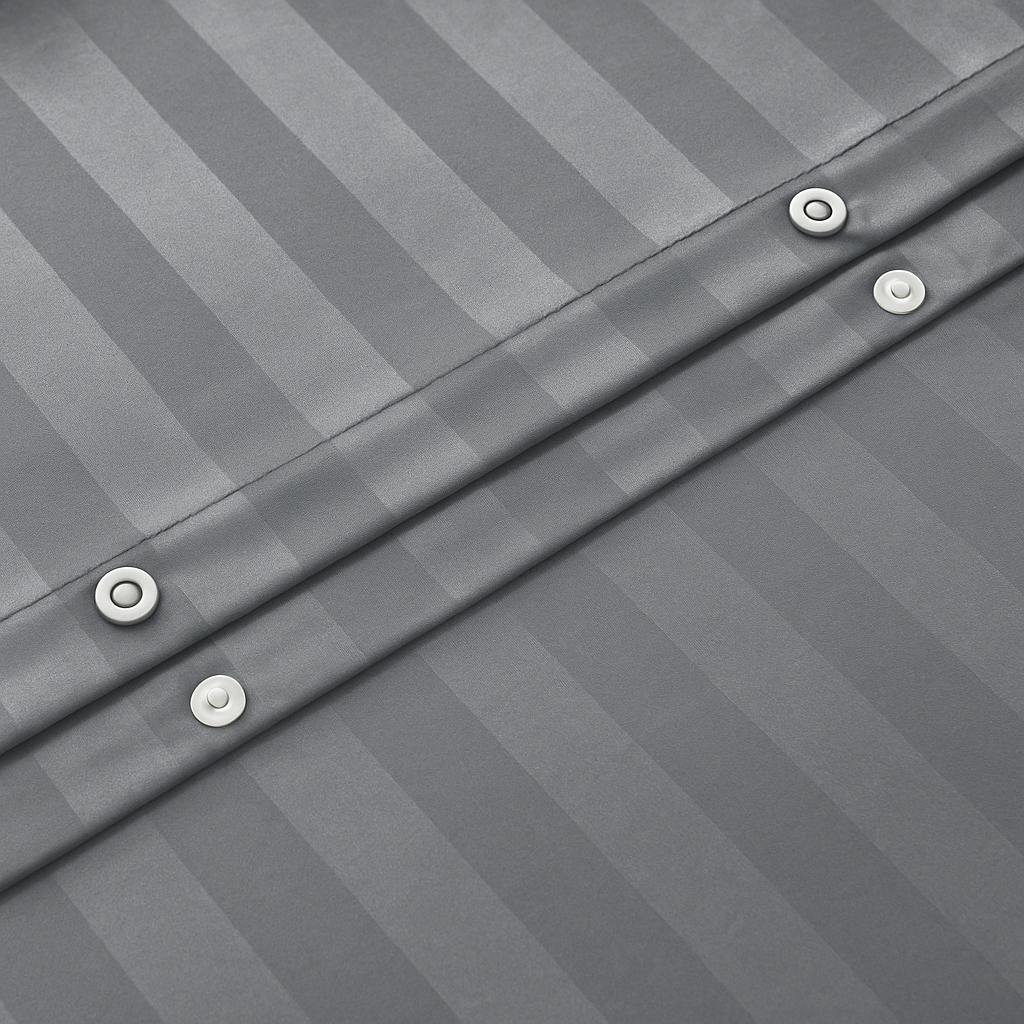 Grey Stripes Duvet Cover Set 6PCS