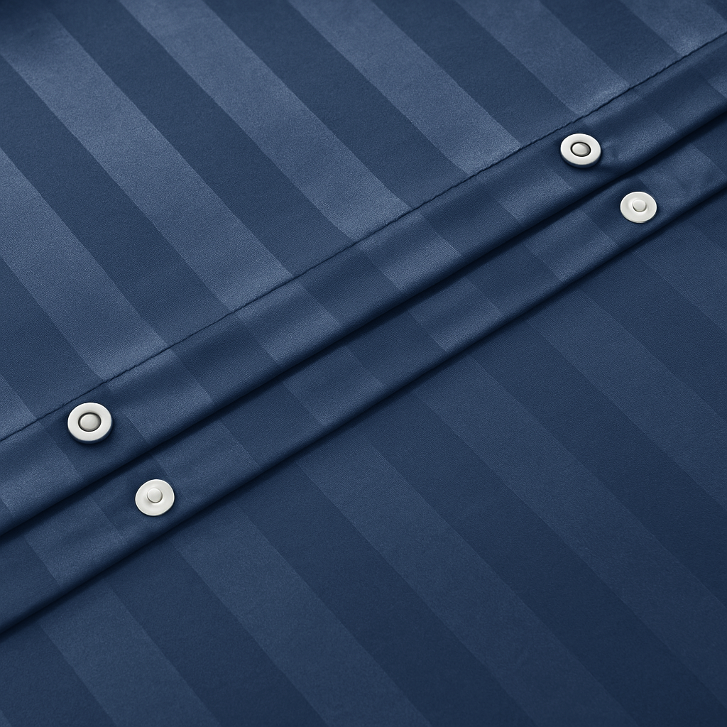 Navy Stripes Duvet Cover Set 6PCS