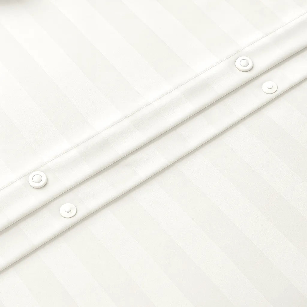 White Stripes Duvet Cover Set 6PCS